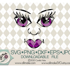 SVG File | Witch face 4 svg, dxf, eps, png, jpg files for Cricut and Silhouette cutting machines