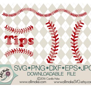 SVG-fil | Softballsömnadskant, Softballsömnad, Tips svg, dxf, eps, png, jpg-filer för Cricut- och Silhouette-skärmaskiner