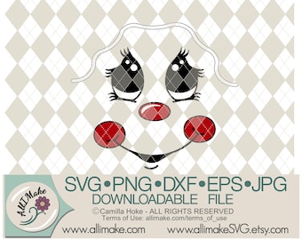 SVG File | Gingerbread Girl Face 1 svg, dxf, eps, png, jpg files for Cricut and Silhouette cutting machines
