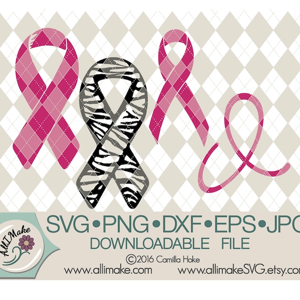 SVG File | Support Ribbon, Zebra Ribbon svg, dxf, eps, png, jpg files for Cricut and Silhouette cutting machines