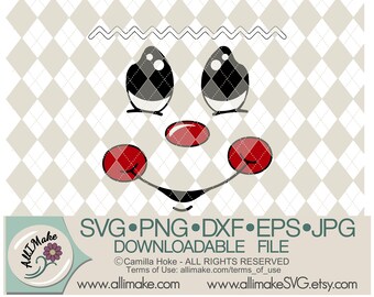 SVG File | Gingerbread Boy Face 1 svg, dxf, eps, png, jpg files for Cricut and Silhouette cutting machines