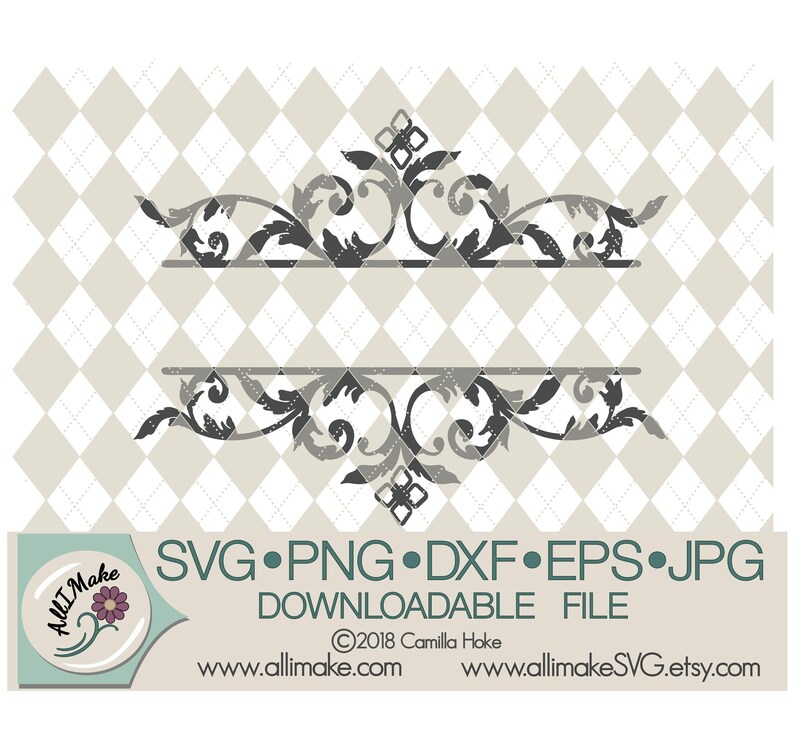 Download Flourish Split Monogram For Wedding Svg Svg File Jpg Files For Cricut And Silhouette Cutting Machines Png Eps Dxf Tools Paper Party Kids