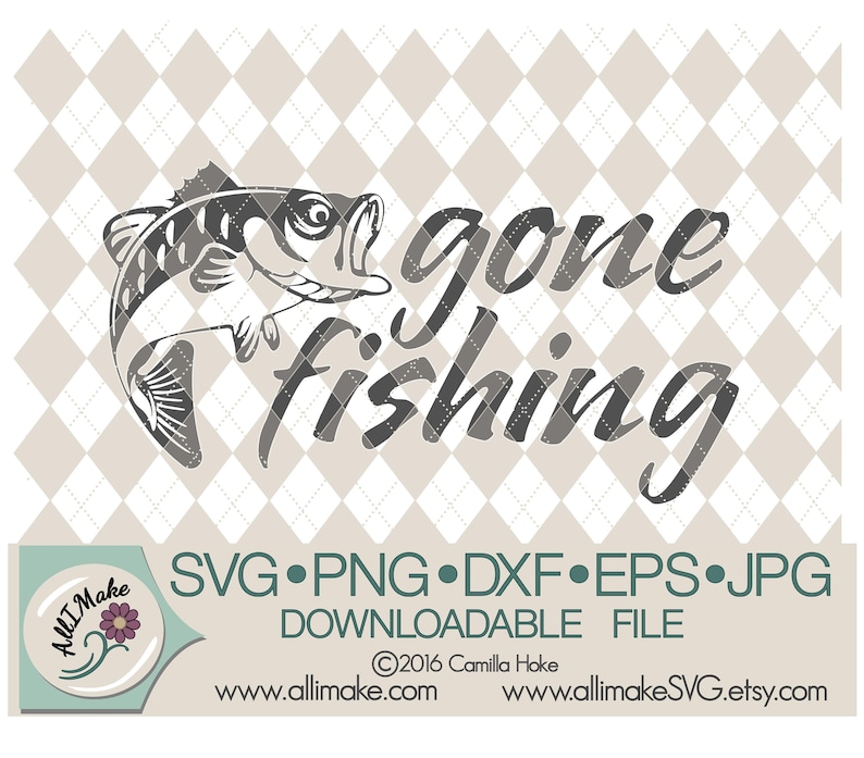 Download SVG File Gone Fishing svg dxf eps png jpg files for | Etsy