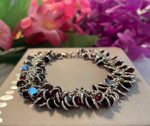 Silpada B1049 Garnet “Cha-Cha” Bracelet - image 6