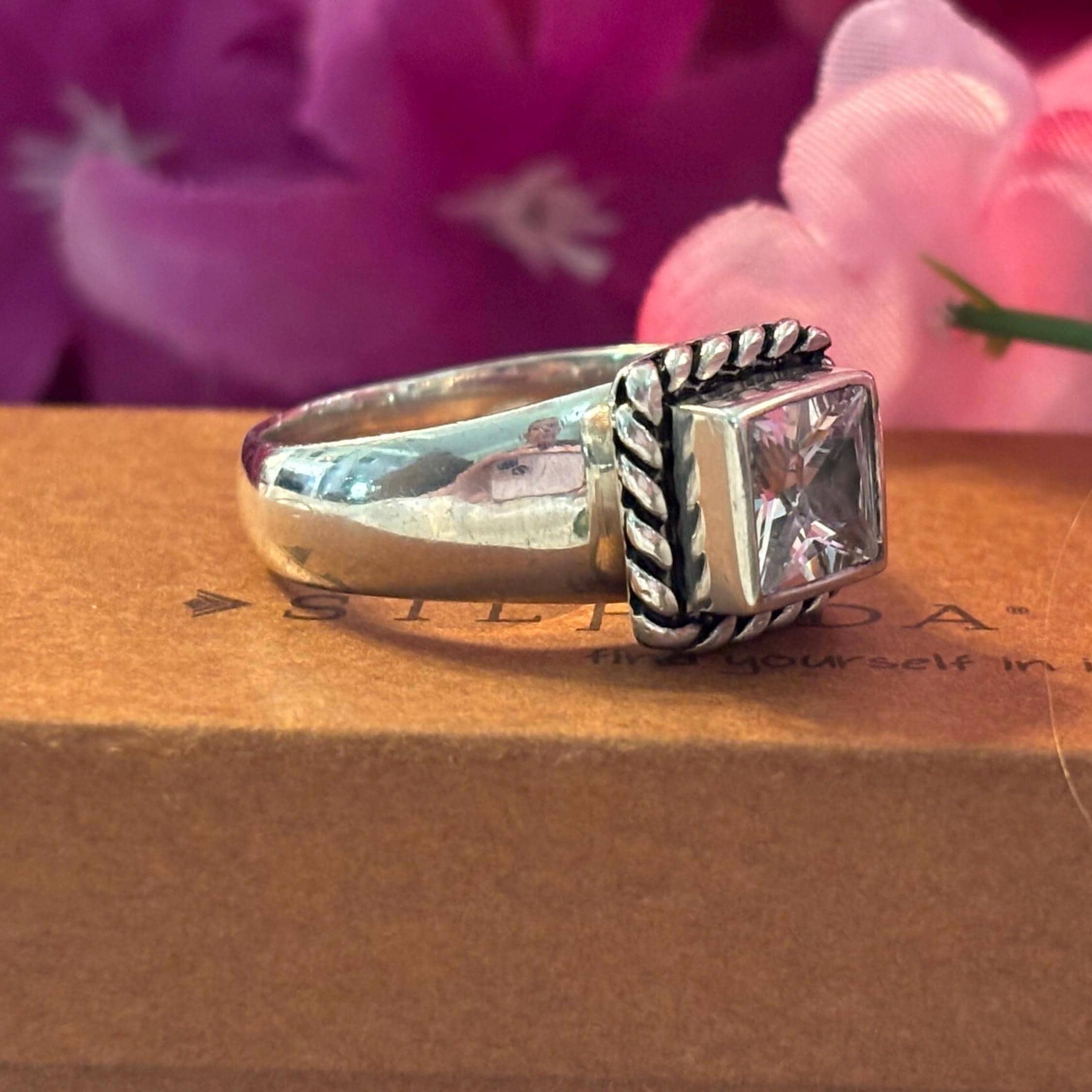 Silpada ELIZABETH Cubic Zirconia Sterling Silver Ring R0836 Etsy Australia