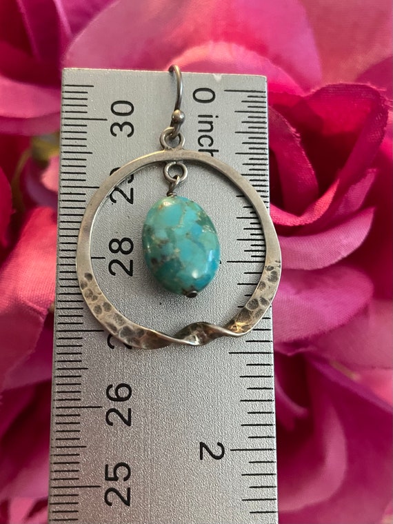 Silpada Turquoise Sterling Silver Dangle Earrings… - image 8