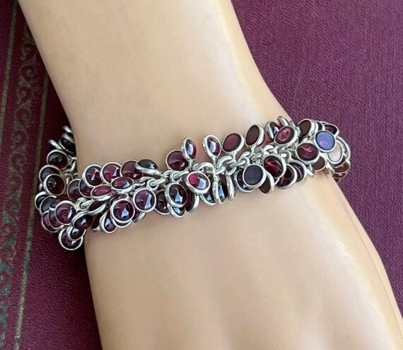 Silpada B1049 Garnet “Cha-Cha” Bracelet - image 4