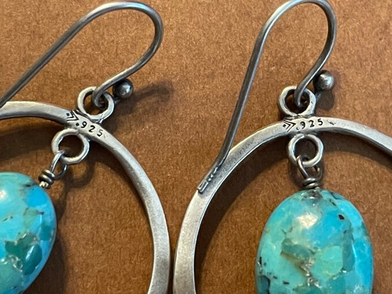 Silpada Turquoise Sterling Silver Dangle Earrings… - image 7