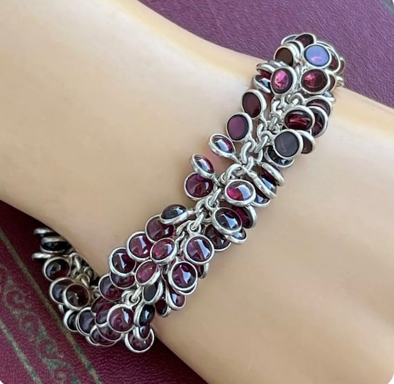 Silpada B1049 Garnet “Cha-Cha” Bracelet - image 2