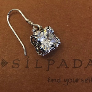 Silpada SINGLE (1) Replacement ‘Uptown’ Cubic Zirconia Sterling Silver Earring W0975