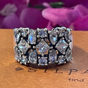 Silpada Sterling Silver Cubic Zirconia ‘COSMO’ Ring R2385