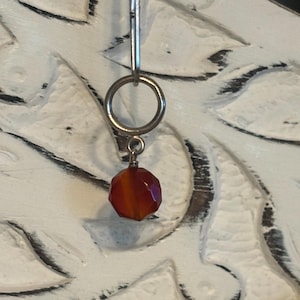 Silpada Carnelian Sterling Silver Sliding Charm from the set of 3 ‘POP OF COLOR’ S3530