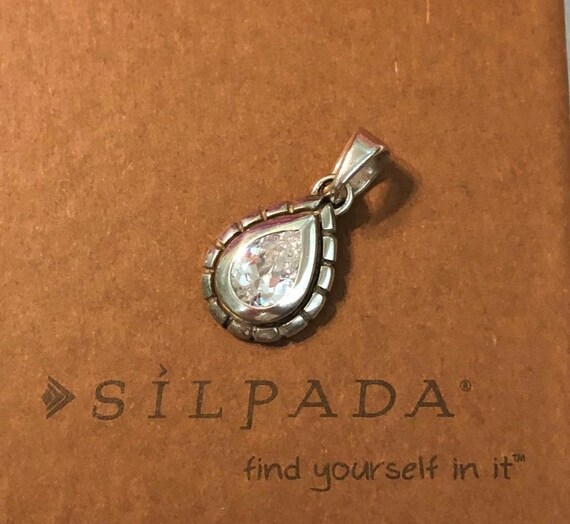 Silpada S1204 Teardrop Cubic Zirconia Sterling Si… - image 3