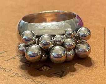 silver plated cha cha ring base adjustable   From size 7.5