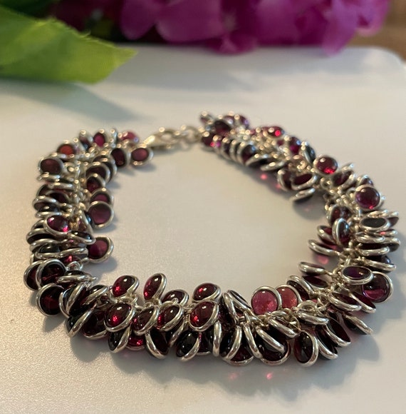 Silpada B1049 Garnet “Cha-Cha” Bracelet - image 5