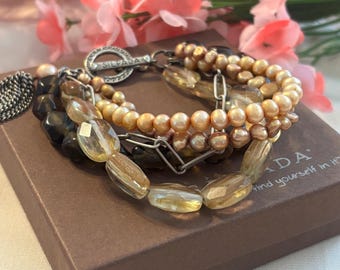 Silpada グラデーション ネイビーの石 台形 925 シルバー ヴィンテー Silpada 'Sweet Feelings' Sterling Silver with Mixed Stones