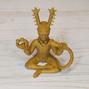 Cernunnos Statue – Celtic Horned God Figurine | Pagan Altar Decor | 3D Printed Bronze Color Sculpture | Forest Spirit Totem