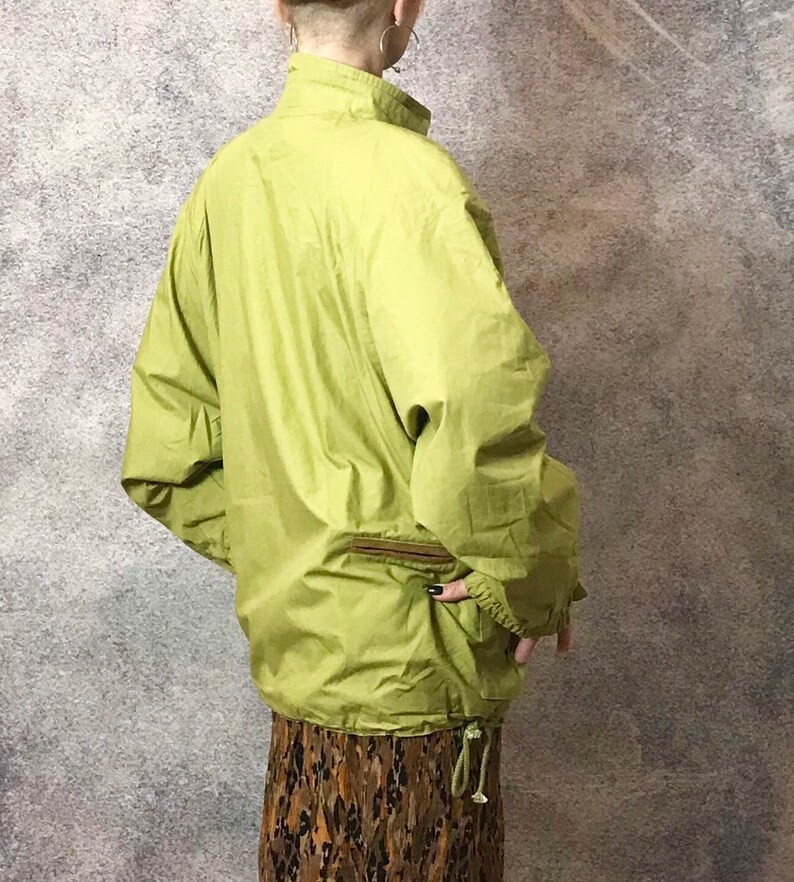 Vintage jacket drop shoulders, windbreaker vintage 80's, bomber oversize jacket, retro jacket size LARGE image 4