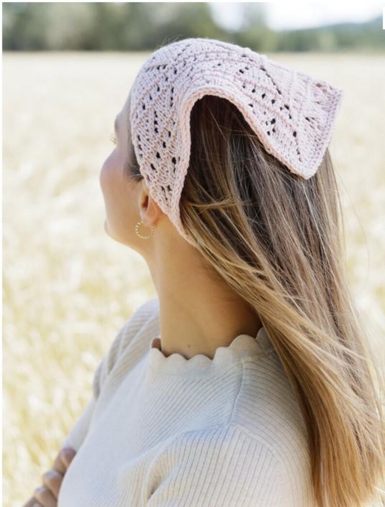 Jerchief Head Kerchief, Head Bandana, Knitted Hair Accessory - Etsy UK