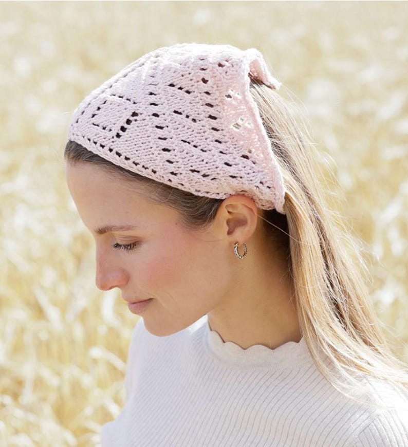 Jerchief Head Kerchief, Head Bandana, Knitted Hair Accessory - Etsy UK