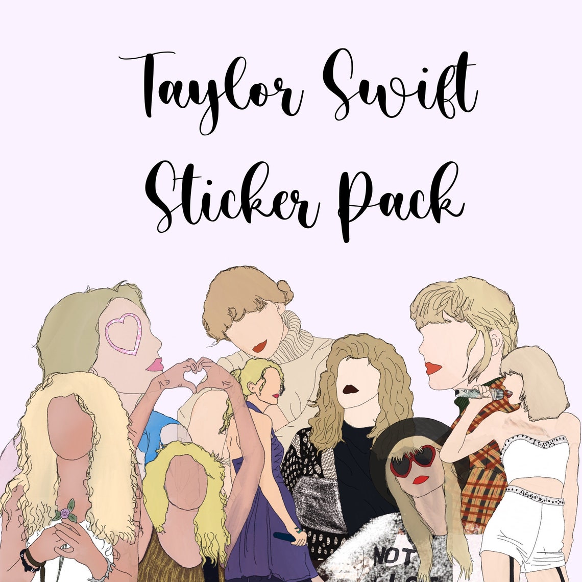 Taylor Swift Sticker Pack Etsy