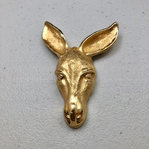 Vintage and Rare Napier Donkey Brooch