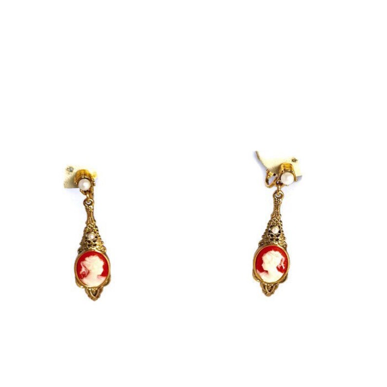 1928 Jewelry Company Cameo Earrings