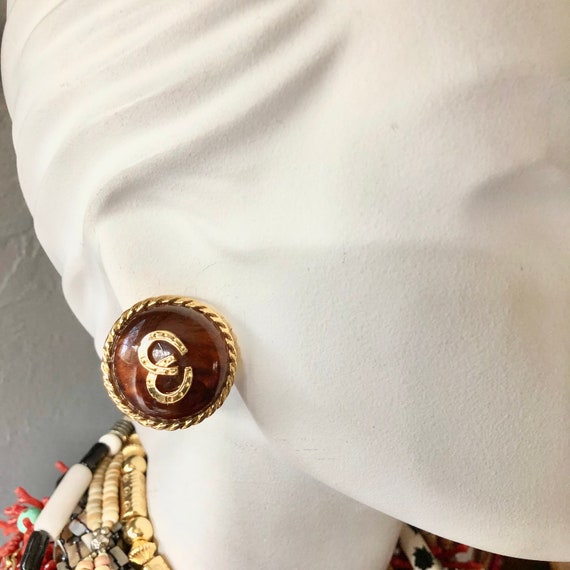Vintage Carolee Designer Earrings With Equestrian