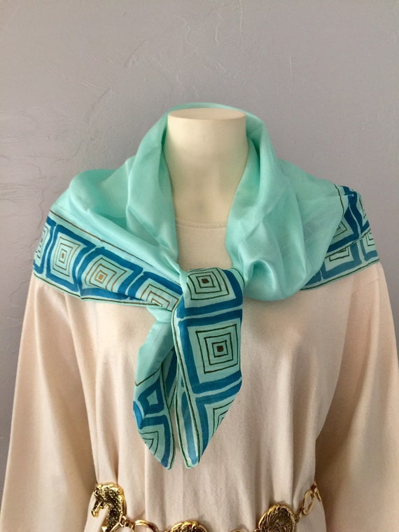 1970's Vera Neumann Silk Scarf (34 by 33")