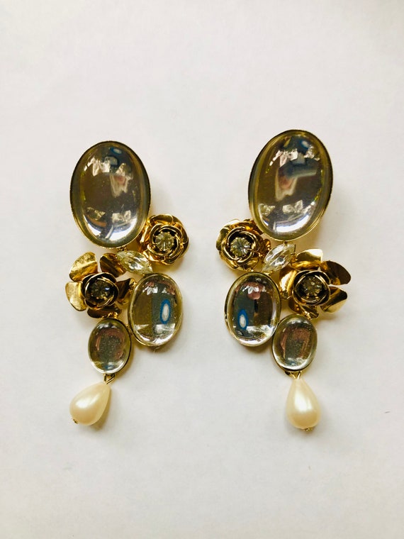 Vintage Kirks Folly Crystal Pools of Light Earring