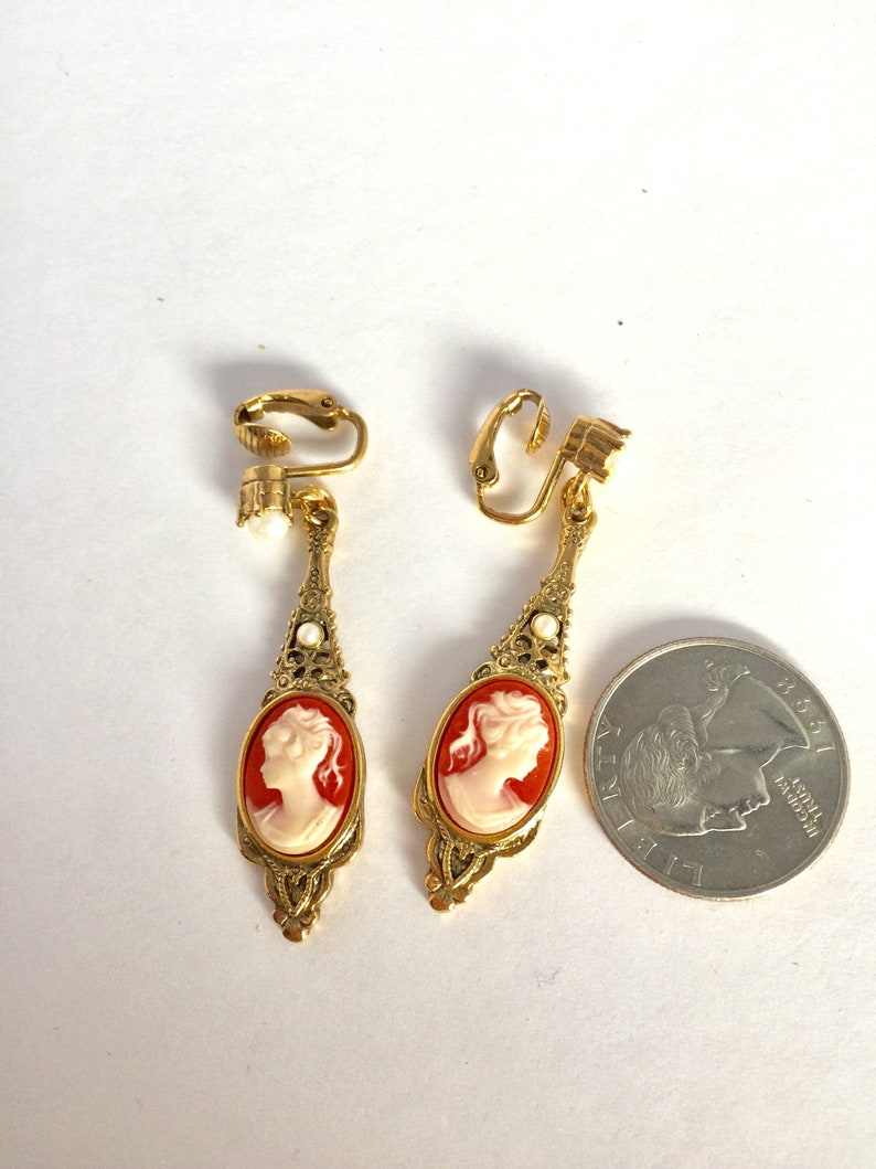 1928 Jewelry Company Cameo Earrings