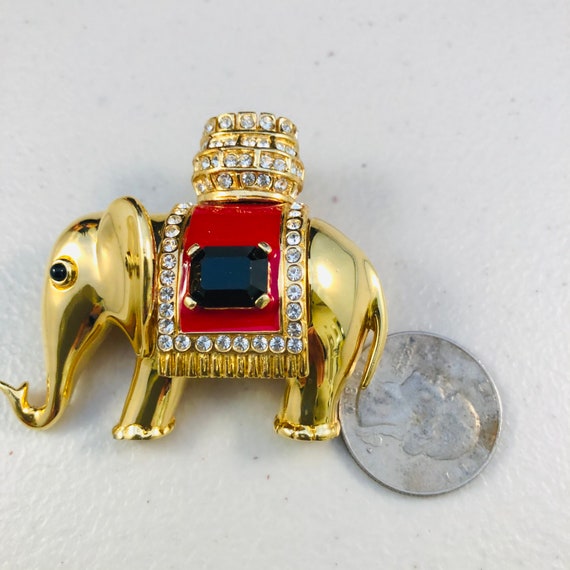 Quality US Made Ciner Rhinestone and Enameled Elep