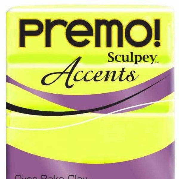 Premo Sculpey Polymer Clay - Fluorescent Yellow