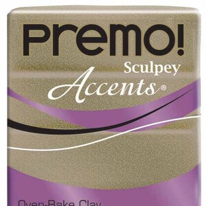 5147 Premo Sculpey Polymer Clay - Yellow Gold Glitter
