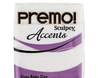 Premo Sculpey Polymer Clay Whte Gold Gltter | Etsy