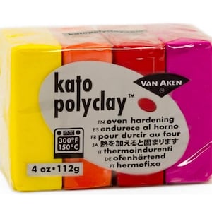 4 Color Set of Polymer Clay - Van Aken Kato - &quot;Warm&quot; Collection 4oz