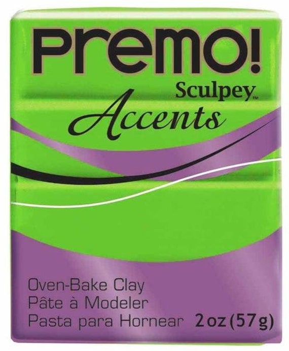 Premo Sculpey Polymer Clay Bright Green Pearl 