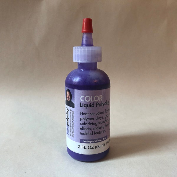 Argile liquide - Pâte polymère liquide 2 oz. - Polyclay liquide Kato Van Aken - Violet transparent