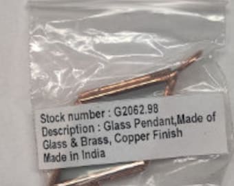 HHH Enterprices G2062.98- Diamond Glass Hinged Pendant- Brass copper finish