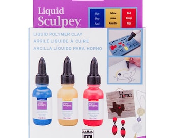 Couleurs primaires liquides Sculpey - Bleu - Jaune - Rouge - 1 fl oz chacune