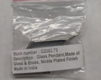 HHH Enterprises G2062.79 Diamond Glass, Brass Nickle Plated Locket