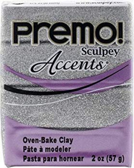 Premo Sculpey Polymer Clay White Gold Glitter Etsy