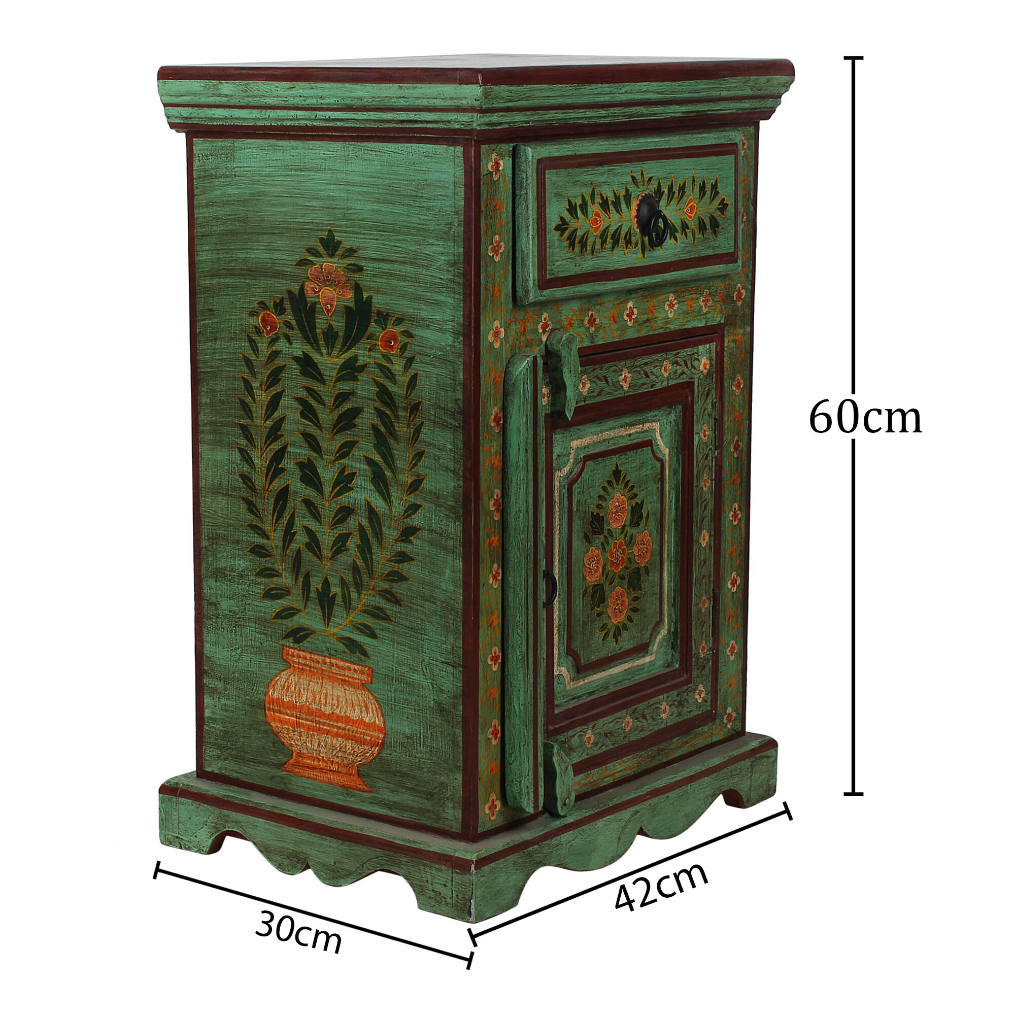 Gabinete de madera pintado a mano | Etsy