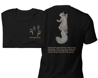 Gray Squirrel Shirt / Leave Only Paw Prints Shirt / Grey Squirrel / Gray Squirrel / Wildlife Conservation / Animal Lovers Shirt