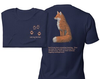 Rotfuchs Shirt / Nur Pfotenabdrücke Shirt / Rotfuchs / Wildlife Conservation / Tierliebhaber Shirt