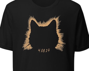 Funny Solar Eclipse Cat Shirt / 2024 Total Solar Eclipse Shirt / Solar Eclipse / Solar System Shirt Total Solar Eclipse Shirt / Totality