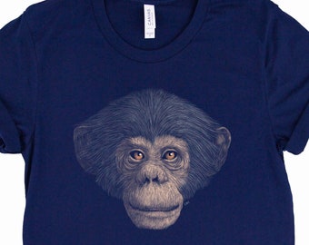 Chimpanzee Shirt / Chimpanzee / Chimp / Monkey Shirt / Chimp T-Shirt / Monkey T Shirt / Chimpanzee T-Shirt / Chimpanzee Lover Gift