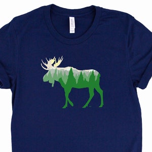 Camisa de alce/alce/alce/amante de alce/presente de alce/camiseta de alce/camiseta de alce/presente de amante de alce/camisa de parque nacional