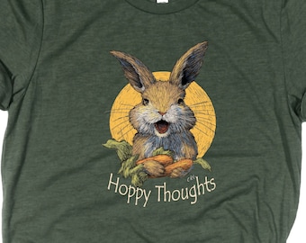 Hasen Shirt / hopfige Gedanken / lustiges Hasen Shirt / Hasen Shirt / Hasen Shirt / lustiges Häschen Shirt
