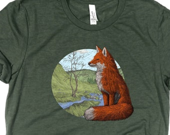 WalkingInNature Fox Shirt / Fox / Red Fox / Fox Tshirt / Fox Tee / Fox Gift / Fox T-Shirt / Fox Clothing / Fox T Shirt / Red Fox Shirt / Fox Lover
